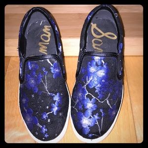 Sam Edelman Floral Embroidered Slip-on Sneaker Sz5